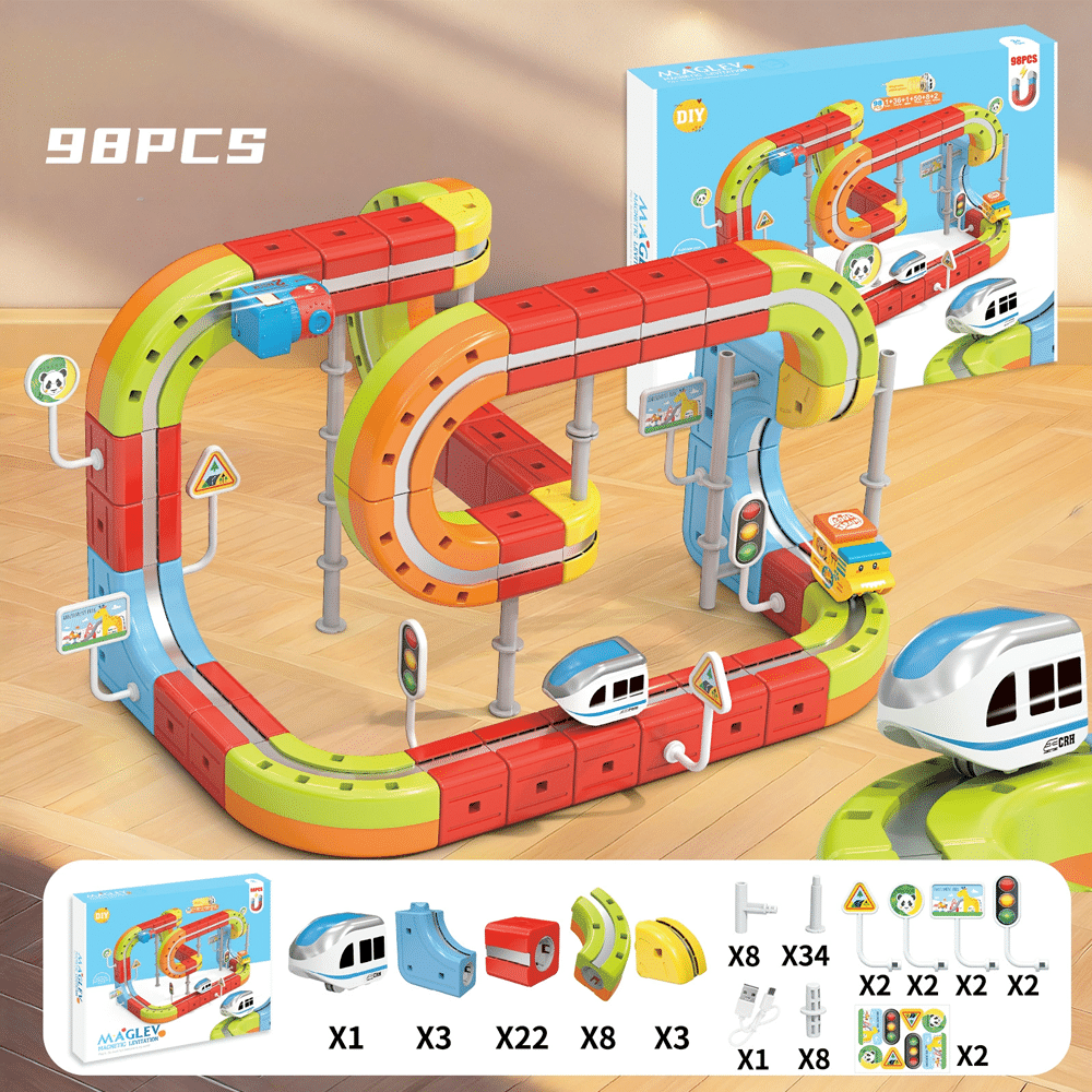 Anti-Gravity Vehicle Creative DIY Electric Magnetic Track Kids' Toy