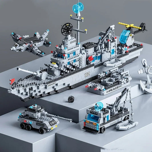 Lego Aircraft Carrier Building Block Model Toy
