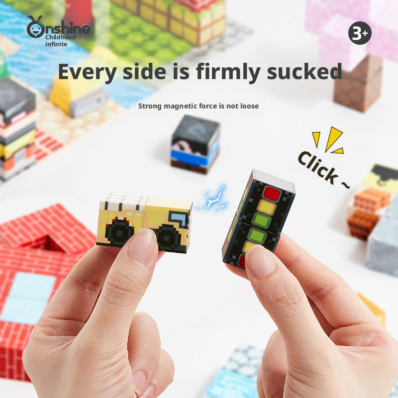 Jurassic Play World Magnetic Building Blocks Toy