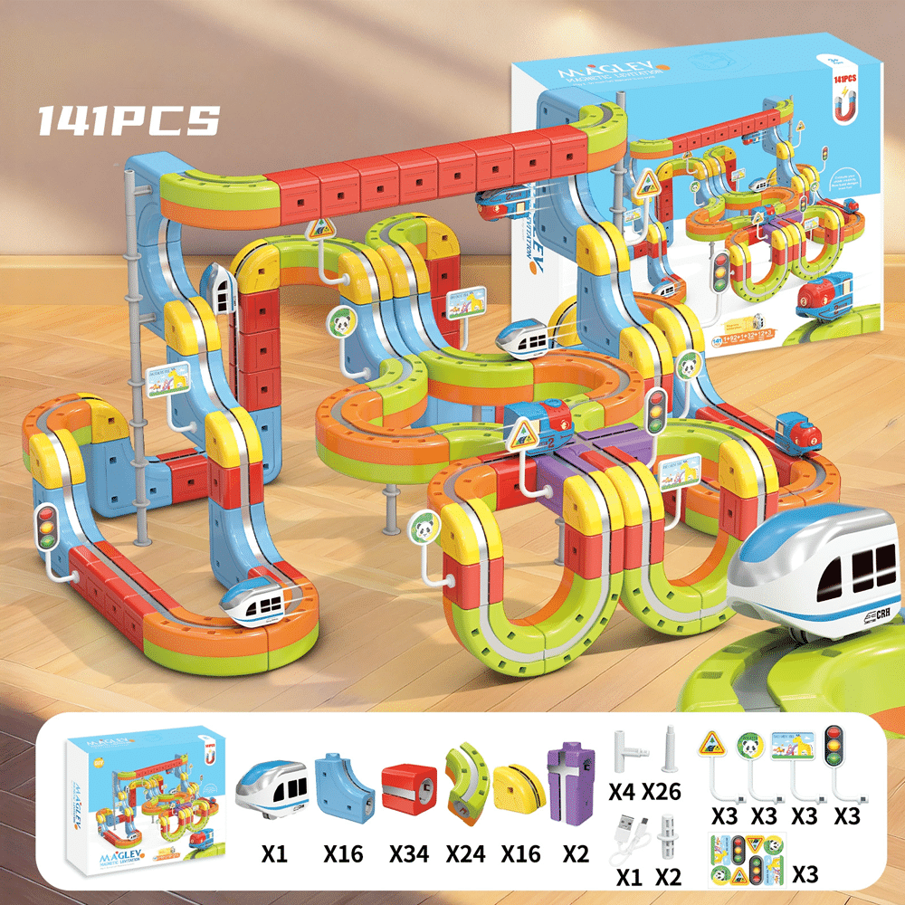 Anti-Gravity Vehicle Creative DIY Electric Magnetic Track Kids' Toy