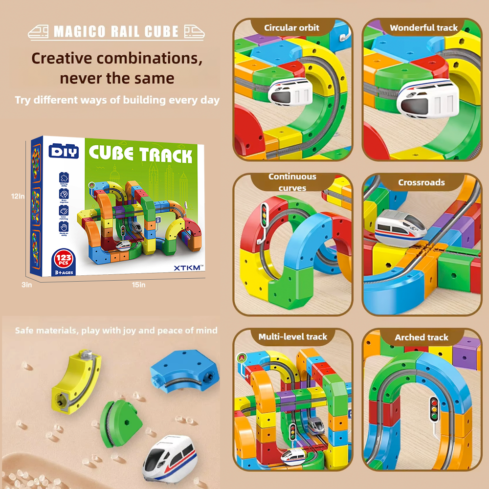 Anti-Gravity Vehicle Creative DIY Electric Magnetic Track Kids' Toy