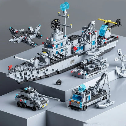 Lego Aircraft Carrier Building Block Model Toy