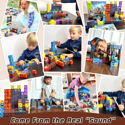 STEM Minecraft Magnetic Building Blocks - DIY Pixel-Style Toys