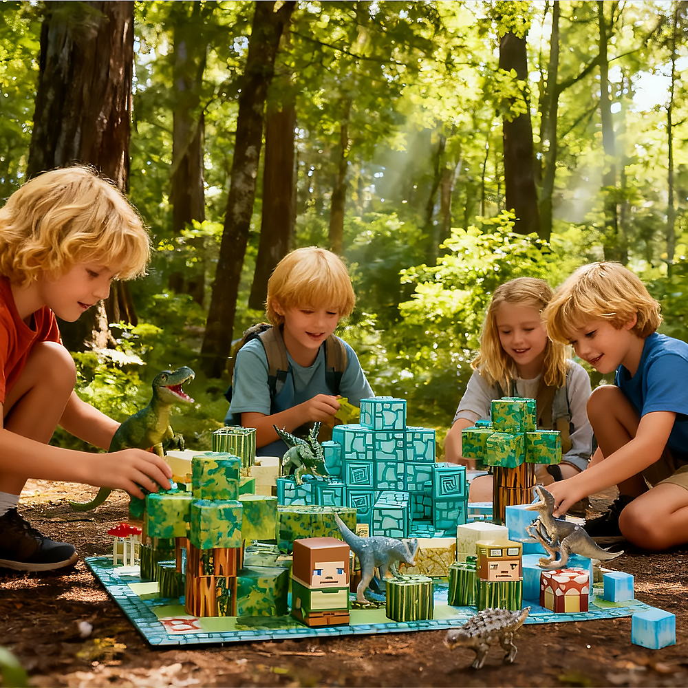 Jurassic Play World Magnetic Building Blocks Toy