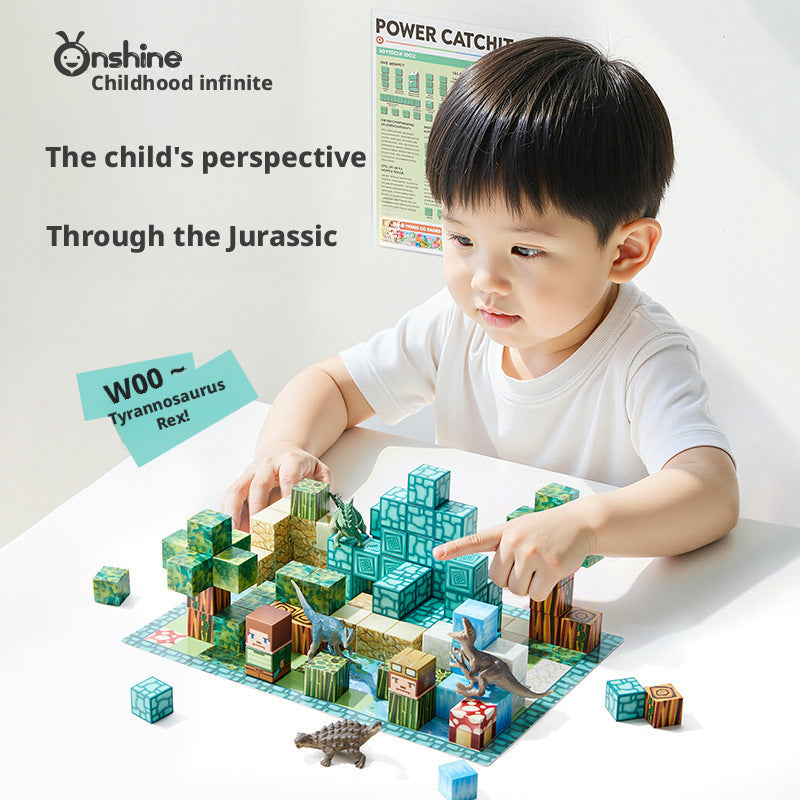 Jurassic Play World Magnetic Building Blocks Toy