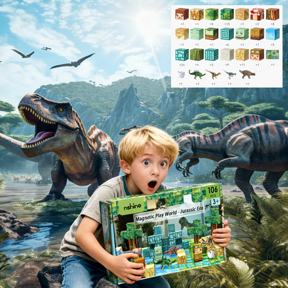 Jurassic Play World Magnetic Building Blocks Toy